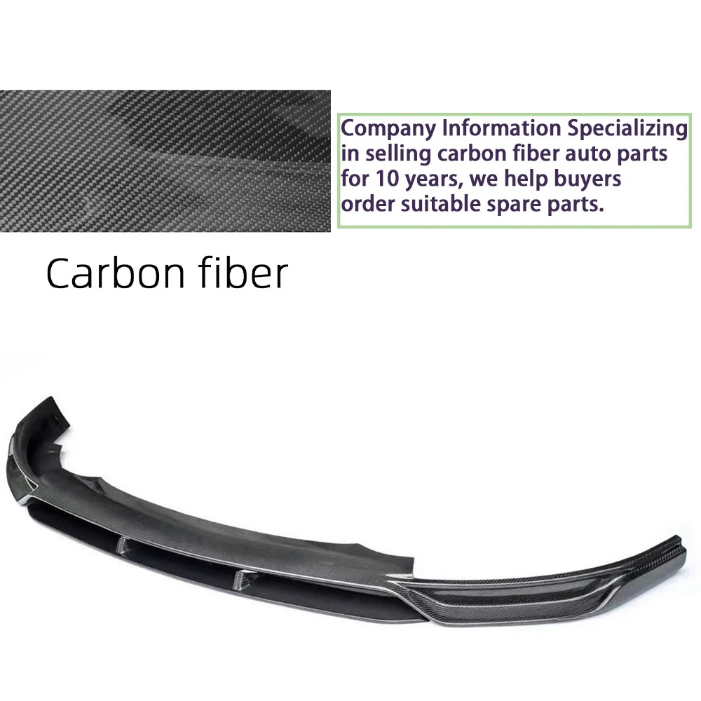 For Model Y Style Carbon Fiber Front Lip 2018-2024